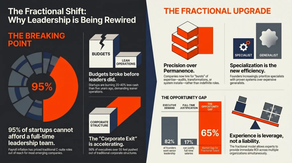 Infographic: The Fractional Shift: Why Leadership is Being Rewired
